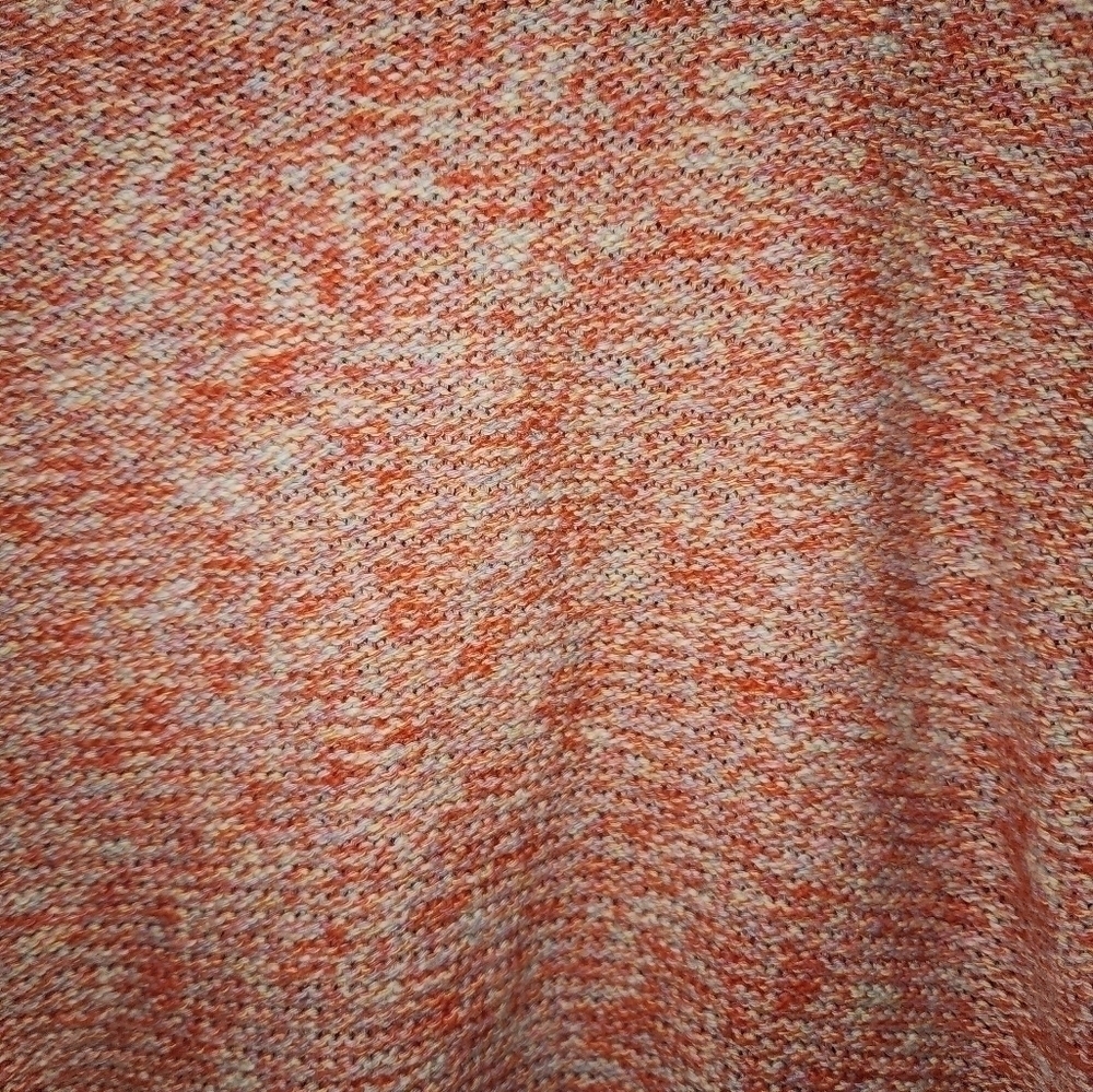 LOFT Cotton Knit Sweater Crew Neck Long Sleeve Orange Small - Picture 2 of 6